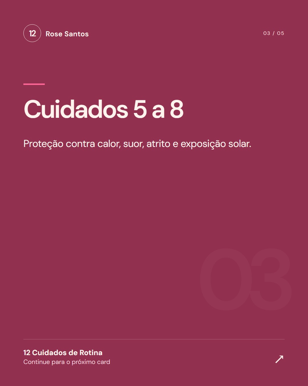 Card 3: Cuidados 5 a 8