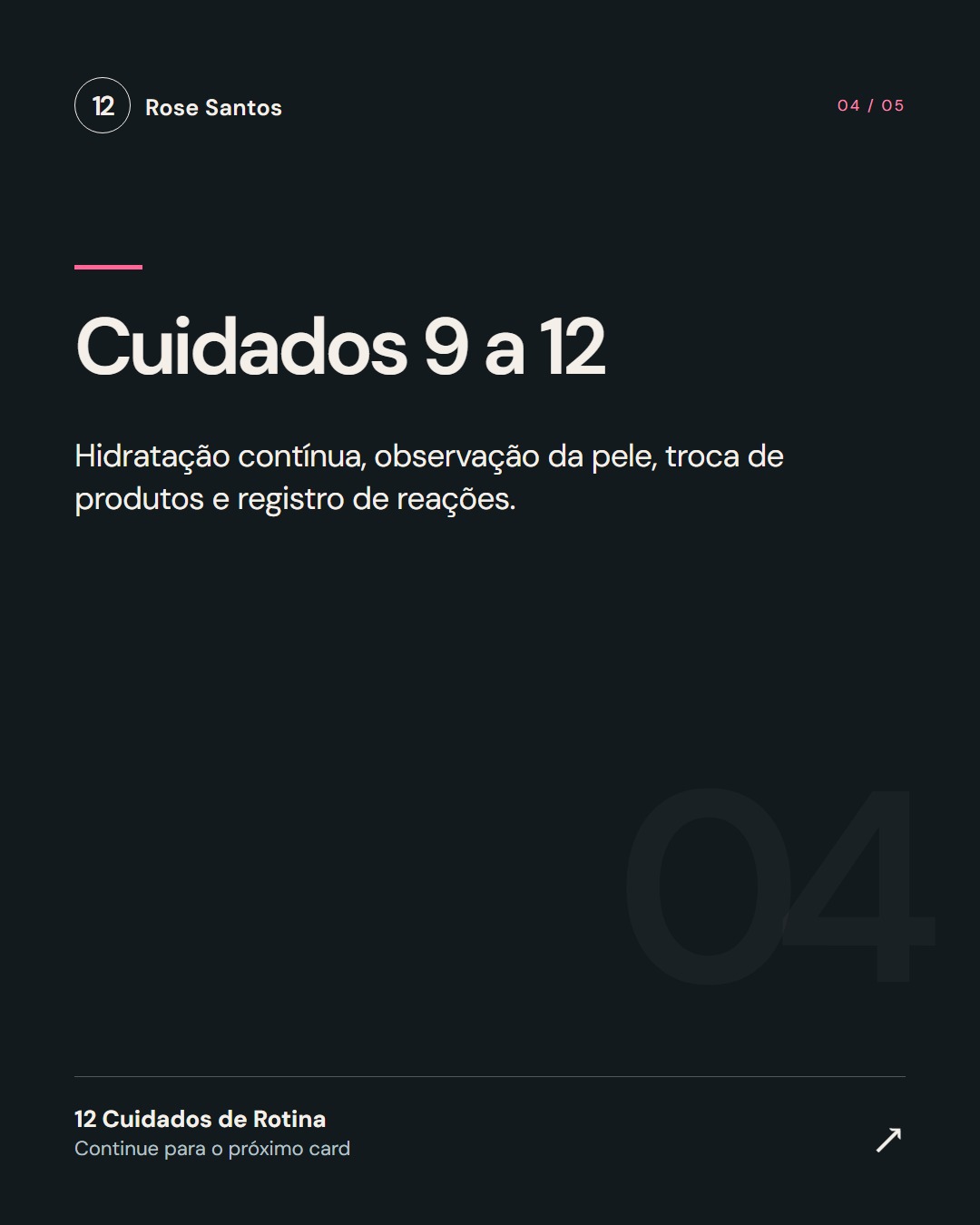 Card 4: Cuidados 9 a 12