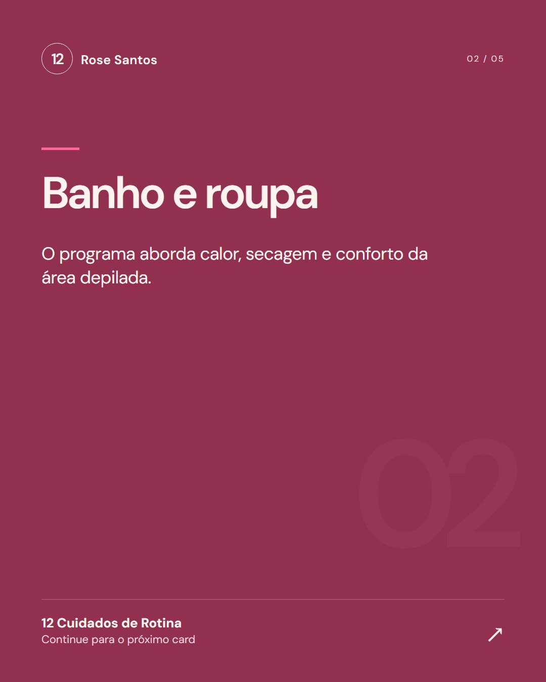 Card 2: Banho e roupa