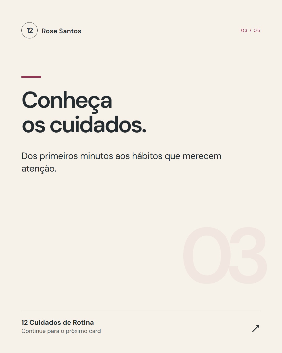 Card 3: Conheça os cuidados.