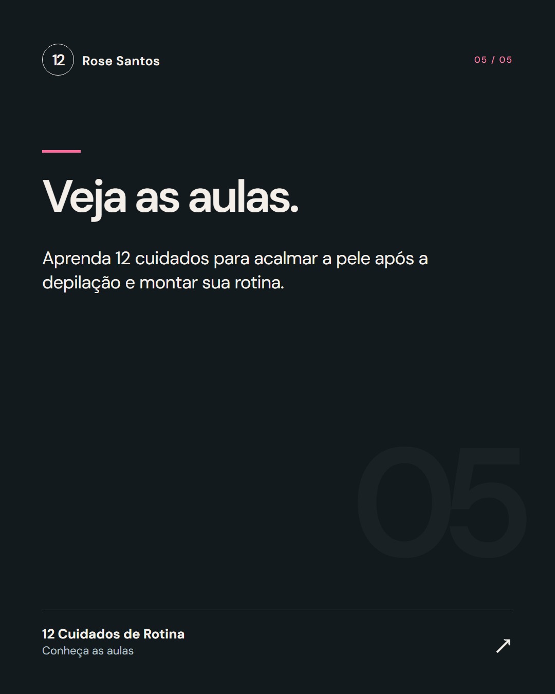 Card 5: Veja as aulas.