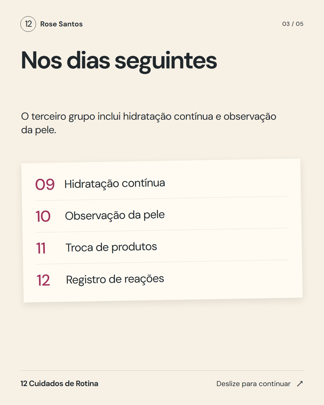 Os dois momentos da hidratação · Card 03 de 05
