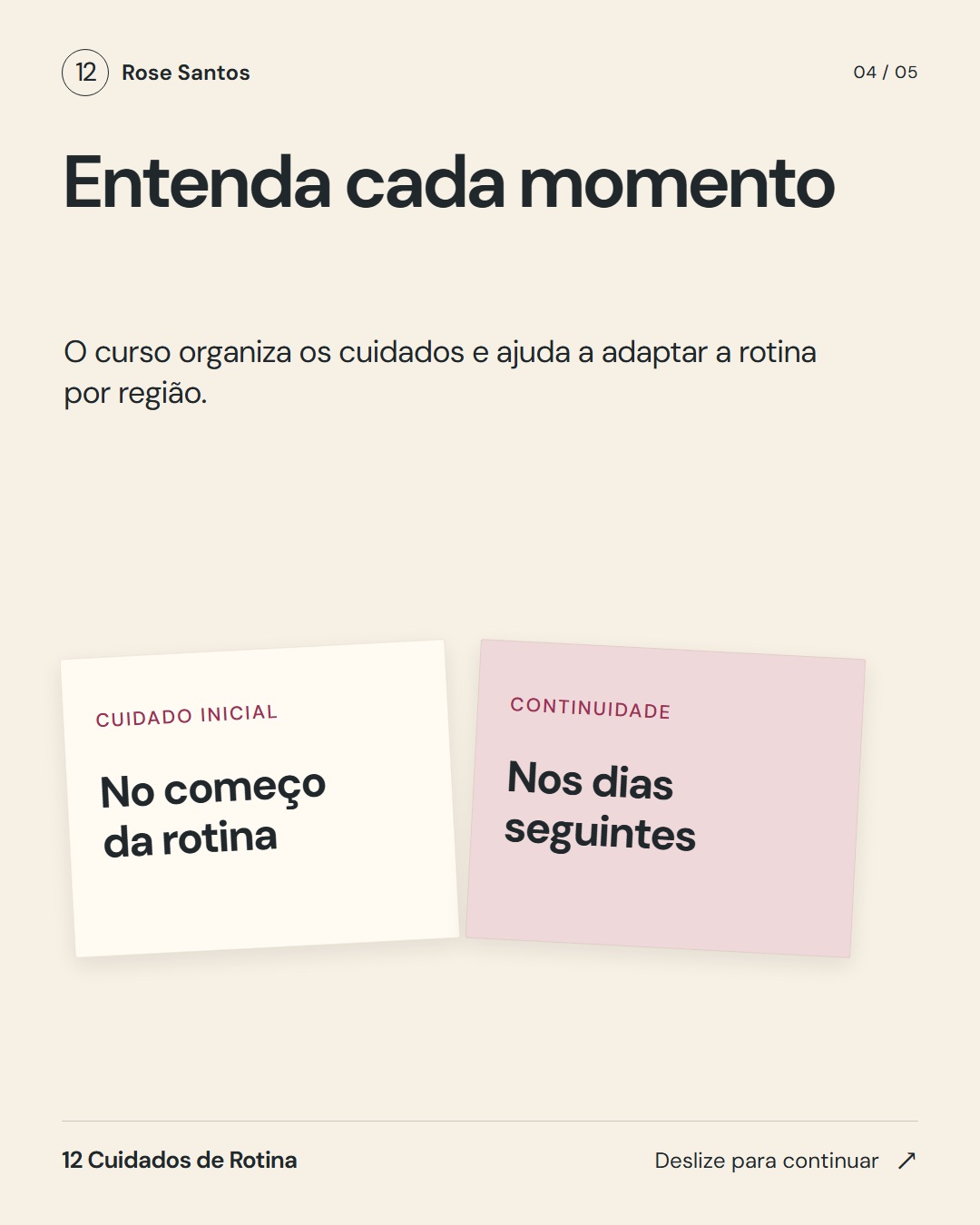 Os dois momentos da hidratação · Card 04 de 05