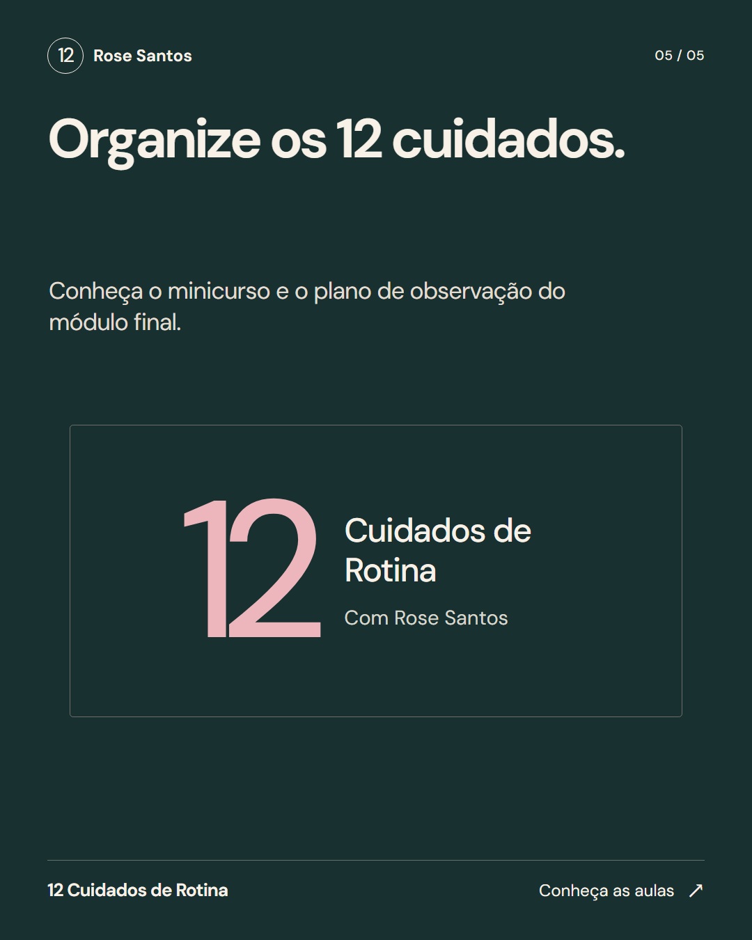 Da nota vaga ao registro organizado · Card 05 de 05